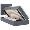 vidaXL Letto con contenitore e materasso Grigio scuro 100 x 200 cm