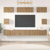 vidaXL Set mobile TV 8 pcs Rovere artigianale Legno multistrato