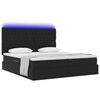vidaXL Letto con luci a strisce a LED Nero 180 x 200 cm Velluto