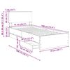 vidaXL Struttura del letto con cassetto Grigio Sonoma 75 x 190 cm