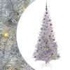vidaXL Albero di Natale con 300 LED con supporto Argento 180 cm PET