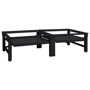 vidaXL Pedestallo per Lavatrice 2 pcs Nero 124,5 x 61,5 x 32,5 cm