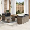 vidaXL Set Divano da Giardino con cuscino 8 pcs Grigio
