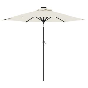 vidaXL Ombrellone Giardino con Palo in Acciaio Bianco 225x225x212 cm
