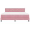 vidaXL Letto a Sorgente LED con materasso Rosa 180 x 200 cm Velluto