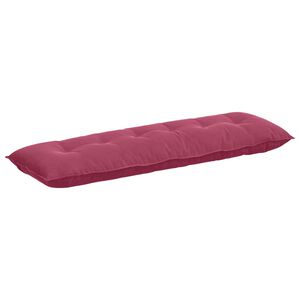 vidaXL Cuscino per Schiena Rosso Vino 160 x 50 cm Tessuto in Cords
