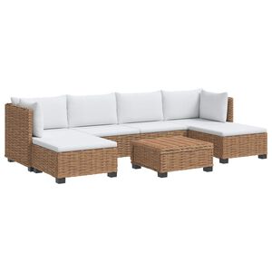 vidaXL 7 pz Set Lounge in Rattan con Cuscini GENDT Rattan naturale
