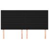 vidaXL Testiera Nera 160x5x118/128 cm Tessuto