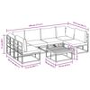 vidaXL Set Divano da Giardino con cuscino 7 pcs Nero Alluminio