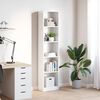 vidaXL Libreria Bianco Lucido 40x24x176 cm in Legno Multistrato