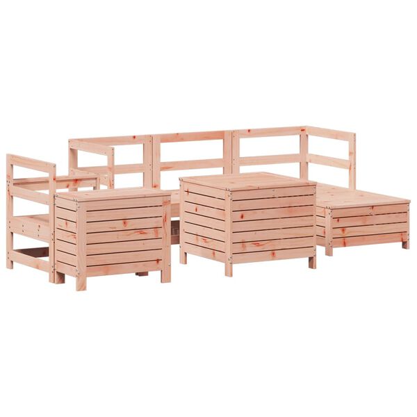 vidaXL Set Divani da Giardino 7 pz in Legno Massello Abete Douglas