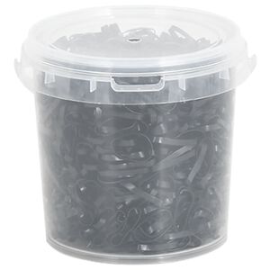 vidaXL Elastici per Trecce Cavallo 1500 pz Neri in Silicone