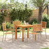 vidaXL Set da Pranzo per Giardino 5 pcs Beige Legno di Acacia Massello