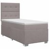 vidaXL Letto box spring con materasso Tortora 90 x 200 cm Tessuto