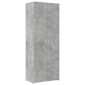vidaXL Credenza Grigio Cemento 70x42,5x185 cm in Legno Ingegnerizzato