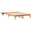 vidaXL Letto con Tavolini Laterali Marrone cerato 140 x 210 cm
