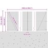 vidaXL Palo della recinzione Grigio 25 x 1,6 m (rete 12 x 12 mm)