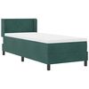 vidaXL Letto a molle con materasso Verde Scuro 200 x 80 cm Velluto