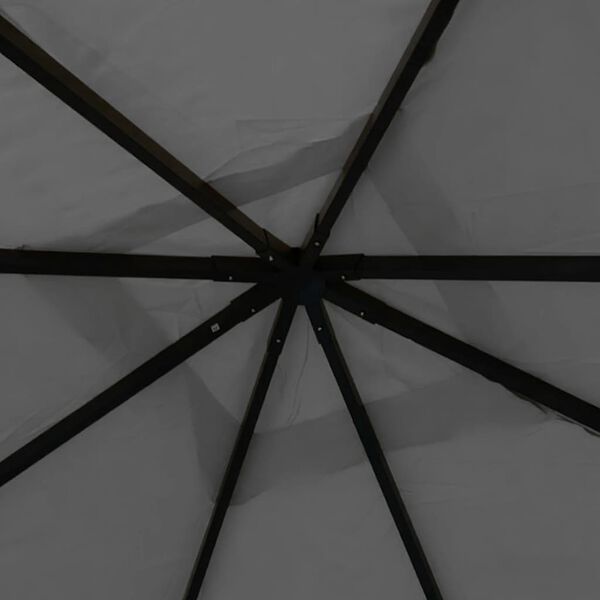 vidaXL Gazebo da Giardino 4x4x3 m Antracite 180 g/m&sup2;