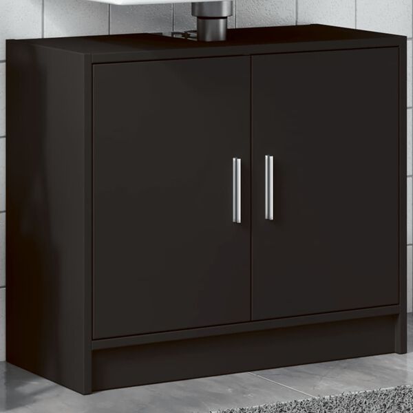 vidaXL Mobile Lavabo Nero 63x29x55 cm in Truciolato