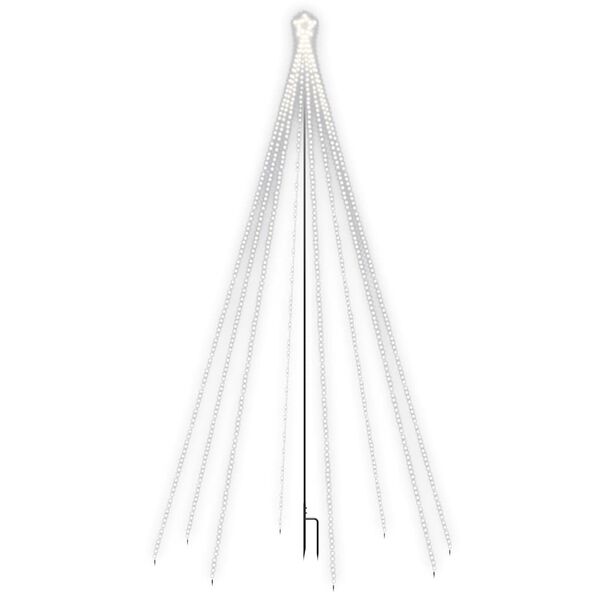 vidaXL Albero di Natale Cascata Luci LED Interni Esterni 400 LED 2,5 m