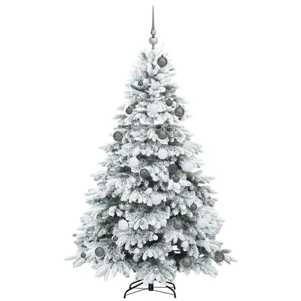 vidaXL Albero di Natale artificiale con 300 LED Bianco 180 cm PE e PVC