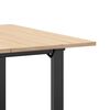 vidaXL Tavolo da Pranzo Telaio a O 80x80x75 cm Legno Pino e Acciaio