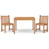 vidaXL Set da Pranzo per Giardino 3 pz in Legno Massello di Teak