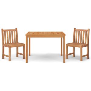 vidaXL Set da Pranzo per Giardino 3 pz in Legno Massello di Teak