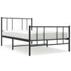 vidaXL Giroletto con Testiera e Pediera Metallo Nero 90x190 cm