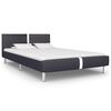 vidaXL Giroletto senza Materasso Nero in Similpelle 135x190 cm