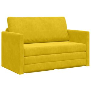 vidaXL Divano letto Giallo girasole 124 x 71 x 78 cm Velluto