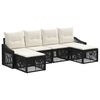 vidaXL Set Divano da Giardino 6 pz Nero polyrattan