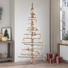 vidaXL Albero di Natale Decorativo in Legno 210 cm Legno Massello Pino