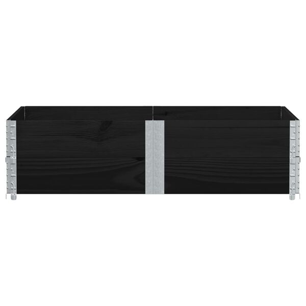 vidaXL Paretali per Pallet 2 pz Neri 150x100cm Legno Massello di Pino