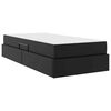 vidaXL Letto con contenitore e materasso 2 pcs Nero Pelle