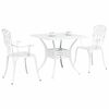 vidaXL Set di Tavolo da Giardino 3 pcs Bianco Alluminio pressofuso