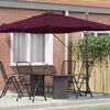 vidaXL Ombrellone Rosso Bordeaux 351 x 250 x 260 cm