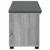 vidaXL Panca per ingresso con cuscino Sonoma grigia 100 x 38 x 46 cm