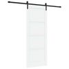 vidaXL Porta scorrevole 83 x 211 cm Legno ingegnerizzato Bianco e Nero