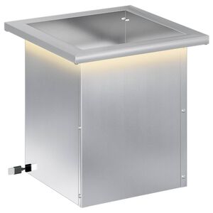vidaXL Fioriera da giardino con LED Argento 30 x 30 x 30 cm