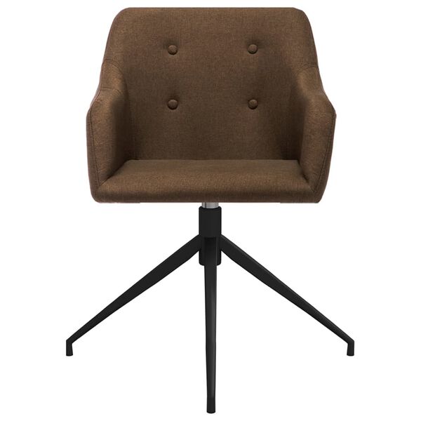 vidaXL Sedie da Pranzo Girevoli 2 pz Marroni in Tessuto