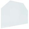 vidaXL Piastra in vetro per camino Trasparente 80 x 60 cm Vetro
