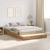 vidaXL Struttura letto con contenitore Rovere artigianale 140 cm