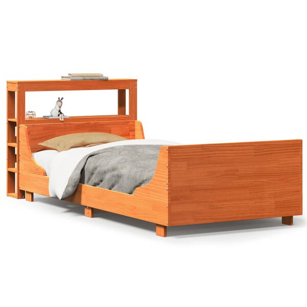 vidaXL Letto senza Materasso Marrone Cera 75x190 cm in Legno di Pino