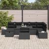 vidaXL Set Divano da Giardino con cuscino 8 pcs Nero Poly Rattan
