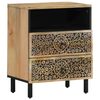vidaXL Comodino 50x33x60 cm in Legno Massello di Mango