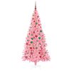 vidaXL Albero di Natale con 300 LED con supporto Rosa 180 cm PVC