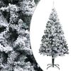 vidaXL Albero di Natale Artificiale con Neve Fioccata Verde 180 cm PVC