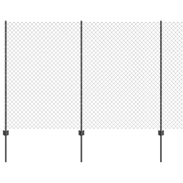 vidaXL Recinzione e Posto Grigio 1,6 x 10 m Acciaio